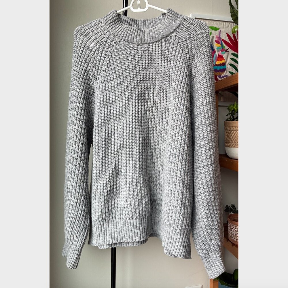Tommy Hilfiger Men's Gray Italian Yarn Wool-Blend Knit Sweater